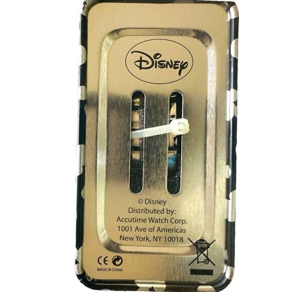 NWT DISNEY ACCUTIME Minnie Mouse Watch New In Box Silver Metallic Band Date Wind - Picture 7 of 10